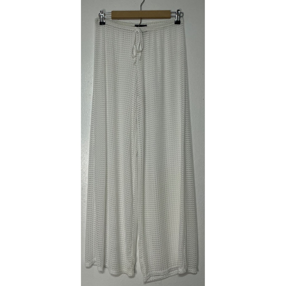 Jordan Taylor Gofret Pull On Cover Up Pants White Resort Beach Cover Up Vacation